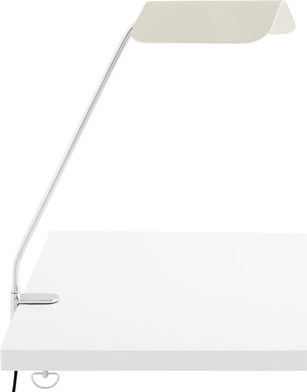 Oyster White Apex Desk Clip Lamp   5710441326380