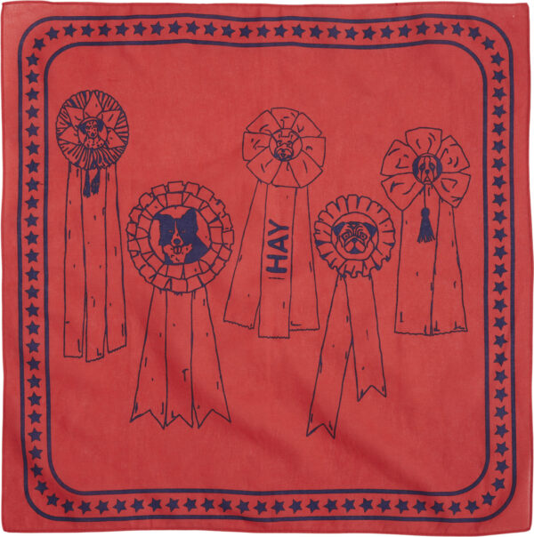 0008 Dogs Scarf55 X 55-red   5710441339601
