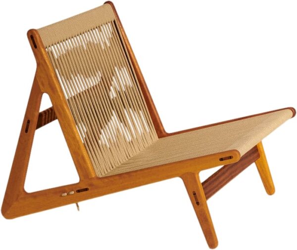 Brun/natur Mr01 Initial Lounge Chair, Outdoor Base: Solid Iroko Oiled,   5715015643283