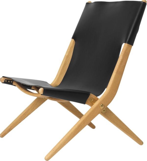 Naturolieret Eg Saxe Chair Olieret Eg / Sort Læder   5711879016584